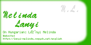 melinda lanyi business card